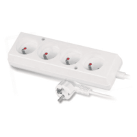 Przedłużacz z czterokrotnym gniazdem ECO 4X2p+Z, 10A 3m biały PS-470/3,0 | W-97481 Plastrol
