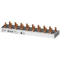 Szyna łączeniowa grzebieniowa 10 mm2, 4-faz., 9x (1-faz.+N), 166 mm | 5ST3673-7 Siemens
