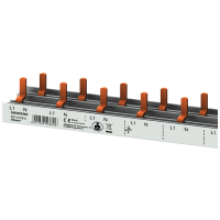 Szyna łączeniowa grzebieniowa 10 mm2, 2-faz., 40x (1-faz.+N+AUX), 1055 mm, z możliwością cięcia | 5ST3778-0 Siemens