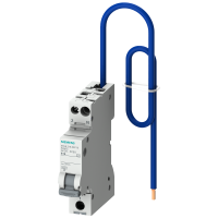 Wyłącznik przeciwpożarowy RCBO kombinowany 230V, 6kA, 1+N, C, 32A kompaktowy (1DU) pigtail | 5SV6316-7KP32 Siemens