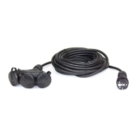 Przedłużacz X3 przewód w oponie gumowej H05RR-F czarna 3x1,5mm2 IP54 czarny | W-98989 Plastrol