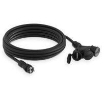Przedłużacz budowlany 3gniazdowy, SCHUKO, IP44, 16A , H05RR-F, 3x2,5, 5m, czarny | W-01187 Plastrol