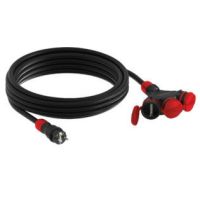 Przedłużacz X3 przewód w oponie gumowej H05RR-F czarna 3x2,5mm2, IP 54 czarno-czerwony | W-98970 Plastrol