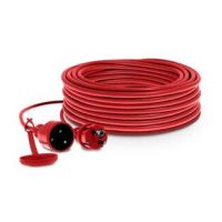 Przedłużacz jednogniazdowy warszatatowy PROFESSIONAL, IP44 16A H05RR-F 3X2,5, 20m, czerwony | W-97289 Plastrol