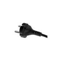 Przewód przyłączeniowy z wtyczką prostą IP20 , 2x1, H05RR, 2m, czarny PP-21/2M/2X1/H05RR/CZARNY | W-97187 Plastrol