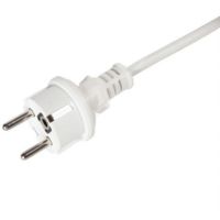 Przewód przyłączeniowy z wtyczką prostą IP44 , 3x2,5, H05VV-F, 5m, biały PP-40H/5M/3X2,5/H05VV-F | W-98396 Plastrol