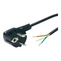 Przewód przyłączeniowy z wtyczką kątowa UniSCHUKO , 3x1,5, OMY żo, 4m, czarny PP-50/4M/3X1,5/OMY | W-97184 Plastrol