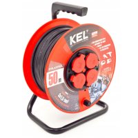 Przedłużacz bębnowy PROFESSIONAL LINE, 4x2p+Z, IP44 16A H05RR-F 3x2,5, 30m, czarny | W-97922 Plastrol