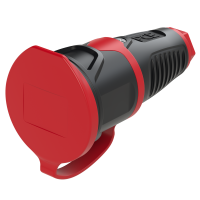 Gniazdo przenośne gumowe z zatyczką 16A 3P 230V IP54 Schuko, Taurus2 | 2511-SR PCE