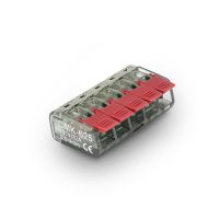 Szybkozłączka z dźwignią CMK-625 drut/linka 5 przewodów 5x4mm2 32A 450Vtransparentna (25szt) | 39.625 Elektro-Plast Opatówek