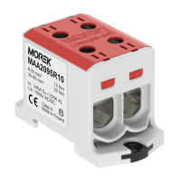 Zacisk uniwersalny, złączka OTL95-2 czerwona, 2xAl/Cu 6-95mm2 1000V, MAA2095R10 | MAA2095R10 Morek