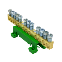 Listwa zaciskowa uziemiająca PE12 kolor zielony 12x16mm2 MAD0012G15 | MAD0012G15 Morek