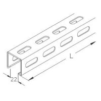 Kształtownik perforowany, 44x37 mm U-13S (3m) | U-13S El-Puk