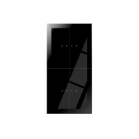 Panel dotykowy szklany, podwójny, 4 pól dotykowych, czarny | GP-22-B F&F