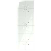 Panel dotykowy szklany, potrójny, 12 pól dotykowych, biały | GP-444-W F&F