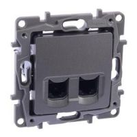Gniazdo 2xRJ 45 Kat. 6 UTP stal, Niloe Selection | 762374 Legrand