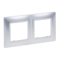 Ramka podwójna aluminium, Niloe Selection | 762012 Legrand