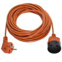 Przedłużacz ogrodowy bez uziemienia 2P OMY 2x1 pomarańczowy, przewód 35m 2x1mm2, 10A 250V | PK-1035 Elgotech
