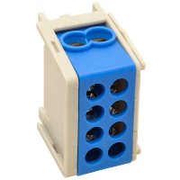 Złączka kompaktowa na szynę, niebieska 2×25mm2 / 2×25mm2, 400VAC, 101A(1szt) | FLE-25K Tracon