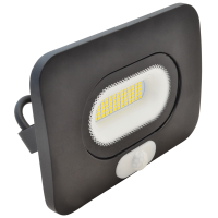 Reflektor SMD LED,czarny,z czujnikiem ruchu 220-240V AC,10W,4000K,IP65,800lm,110°,3-10m,EEI=G(1szt) | RSMDLM10 Tracon