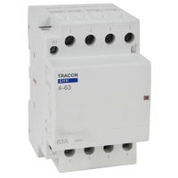 Stycznik instalacyjny 230V AC, 50Hz, 3 Mod, 4×NO, AC1/AC7a, 63A(1szt) | SHK4-63 Tracon
