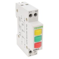 Trójfazowa lampka sygnalizacyjna LED, zielona/żółta/czerwona 3×230V AC(1szt) | SLJL-AC230-SZP Tracon