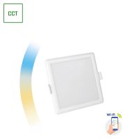 Oprawa ALGINE downlight 6W 230V 120st IP20 IK06 112x112x35mm biały kwadrat CCT+DIM Wi-Fi Spectrum Sm | SLI038018CCT Wojnarowscy