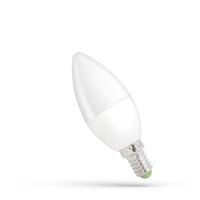 Lampa LED 6W 560lm CW 6000K E14 230V świeczka matowa zimna biała | WOJ+13027 Wojnarowscy