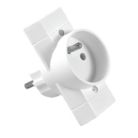 Rozgałęźnik podwójny 2x2P+2P+Z R-21 biały | R-21 Elgotech