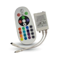 Sterownik taśm LED RGB 72W podczerwień 24 przyciski V-TAC VT-2472 | 3800157609920 LED EUROPE