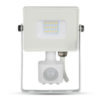 Naświetlacz LED V-TAC 10W SAMSUNG CHIP czujnik ruchu funkcja cut-OFF biały VT-10-S-W 6400K 800lm 5 l | 3800157630917 LED EUROPE