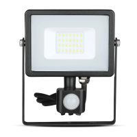 Naświetlacz LED V-TAC 20W SAMSUNG CHIP czujnik ruchu funkcja cut-OFF czarny VT-20-S-W 6400K 1600lm 5 | 3800157631099 LED EUROPE