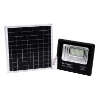 Naświetlacz LED solarny V-TAC 20W czarny IP65 pilot timer VT-60W 6000K 1650lm | 3800157645768 LED EUROPE