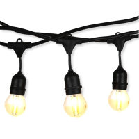 Girlanda ogrodowa V-TAC czarna 15 metrów 15 oprawek E27 guma+gniazdo IP54 VT-713 | 3800157625173 LED EUROPE