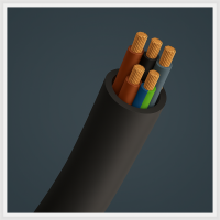 Przewód w izolacji gumowej H07RN-F (OnPD) 5x16 żo 450/750V BĘBEN | 5901854426860-B Elpar