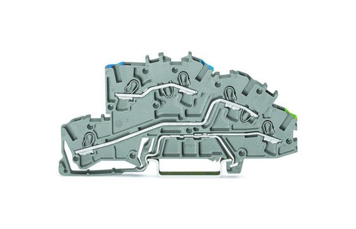 Złączka instalacyjna piętrowa 2,5mm2, N/L/PE, szara TOPJOBS | 2003-7646 Wago