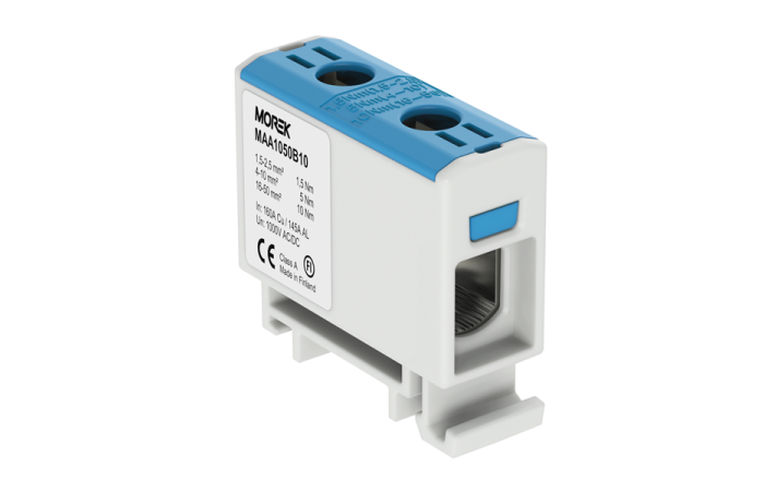 Zacisk uniwersalny, złączka OTL50 niebieska, 1xAl/Cu 1,5-50mm2 1000V, MAA1050B10 | MAA1050B10 Morek
