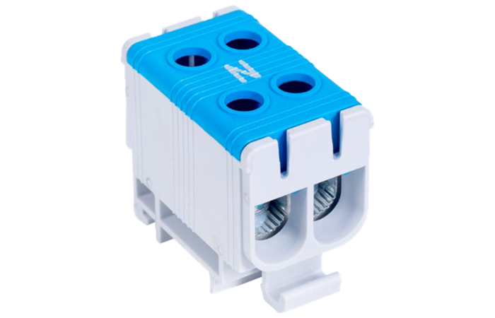 Złączka kompaktowa na szynę, niebieska 6-50mm2, max. 1000VAC/1500VDC, max.160A(1szt) | FLEAL-50/2K Tracon