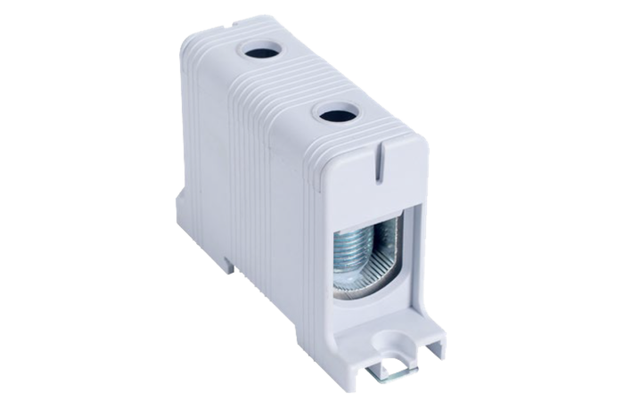 Złączka kompaktowa na szynę i płytę montażową, szara 16-95mm2, max. 1000VAC/1500VDC, max.245A(1szt) | FLEAL-95/1 Tracon