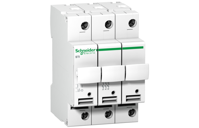 Rozłącznik bezpiecznikowy cylindryczny 3P 10x38mm STI, Acti 9 | A9N15656 Schneider Electric