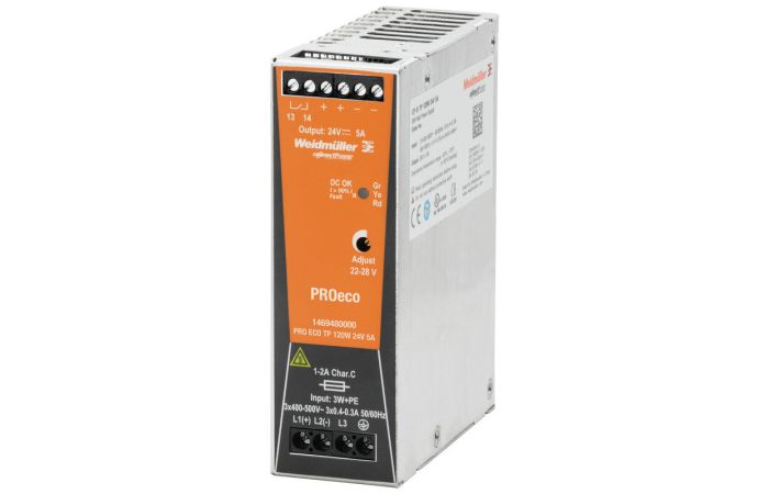 Zasilcz prądowy, PRO ECO 120W 24V 5A, impulsowy | 1469480000 Weidmuller