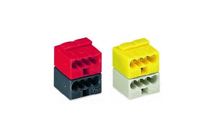 Złączka 4x0,6-0,8mm2 do terminali sieciowych, do zastosowań EIB, jasnoszara/żółta | 243-212 Wago