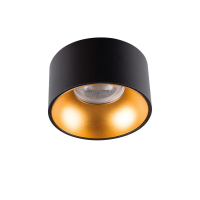 Oczko sufitowe MINI RITI GU10 B/G okrągły stop aluminium kolor czarny/złoty | 27575 Kanlux