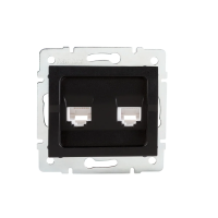 Gniazdo komputerowo telefoniczne RJ45 Cat 5e+RJ11) LOGI 02-1430-042 cm kolor czarny mat | 33589 Kanlux