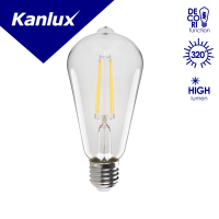 Lampa LEDBulb XLED ST64C ST64 7W (60W) 806lm 4000K NW E27 filament standardowa przeźroczysta | 33513 Kanlux
