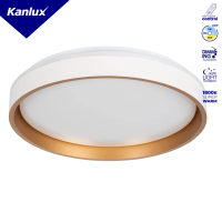 Plafon SOLN LED CCTDIM W/G 2700-6500K max 1460 (4000K)lm IP20 biały/złoty | 39110 Kanlux