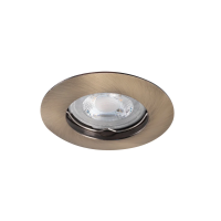 Oczko sufitowe LUTO CTX-DS02B-AB okrągły stop aluminium kolor mosiądz matowy 1XGx5,3 | 2584 Kanlux