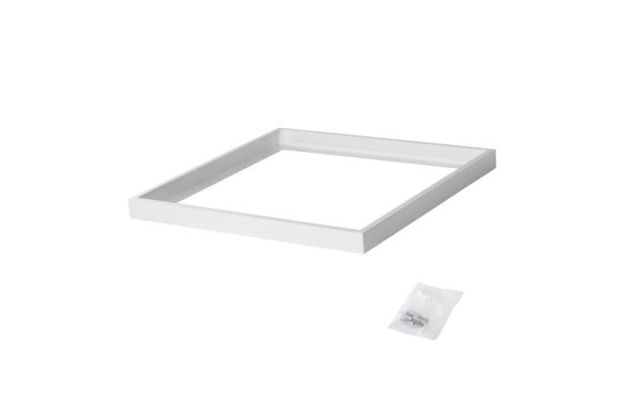 Ramka natynkowa do paneli ADTR 6060 W kwadratowy dł. szer. 60cm wys.4,5cm kolor biały złożona | 27613 Kanlux