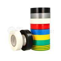Taśma elektroizolacyjna TSE-1925-10-MIX, PVC,  0,15mmx19mmx20m tęcza (10szt) | TSE1925MIX Trytyt