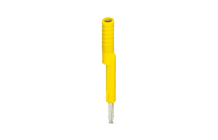 Adapter testowy, do wtyków pomiarowych 4 mm i złączek szynowych z podziałką od 8,2 mm, żółty | 3032745 Phoenix Contact